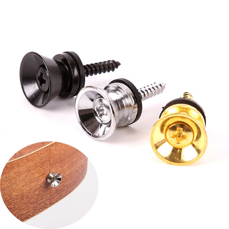 Musical Instrument In English - 2Pcsกีตาร์สำหรับAcoustic Electric Bass Ukuleleสายคล้องคอหัวเข็มขัดล็อคหมุดโลหะล็อคอุปกรณ์เสริม