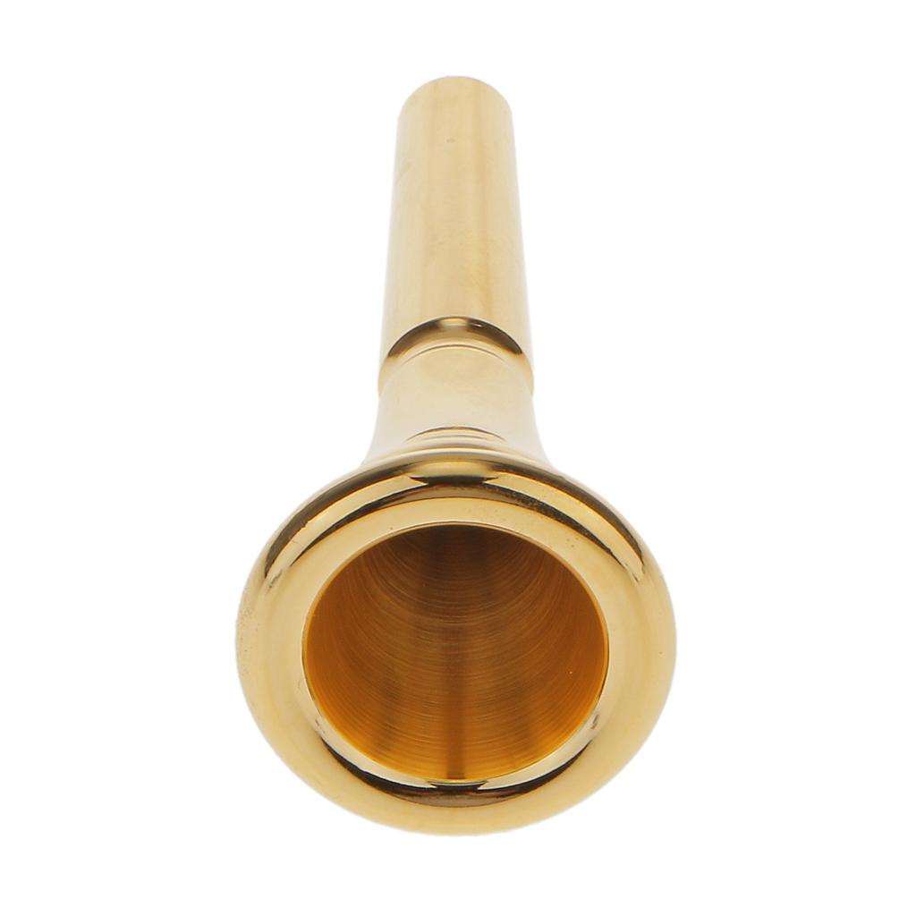 Musical Instrument French - ปากเป่าเฟรนช์ฮอร์นคุณภาพสูง ผลิตจากโลหะสีทอง สำหรับผู้ที่ชื่นชอบเครื่องดนตรีบาช เฟรนช์ฮอร์น