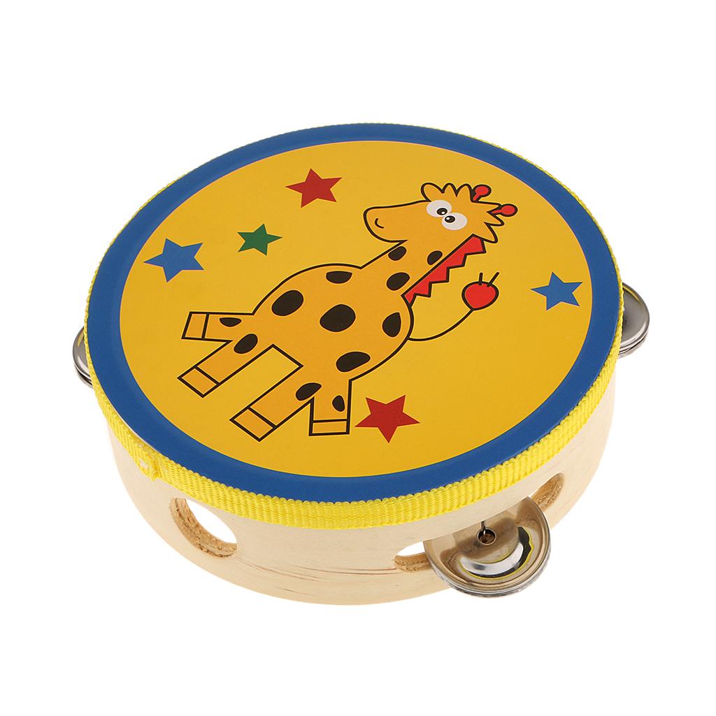 Musical Instrument With Hand - แทมบูรีนไม้ขนาดเล็ก เครื่องดนตรีเคาะจังหวะสำหรับเด็ก ของเล่นกลองสำหรับงานเฉลิมฉลอง