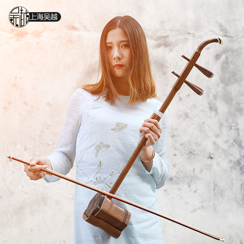 Musical Instrument In English - เครื่องดนตรีพื้นบ้านจีน หูฉิน แฟลต ร็อด อุปกรณ์ดนตรีระดับมืออาชีพ สายธนูพร้อมหนังสือภาษาอังกฤษ