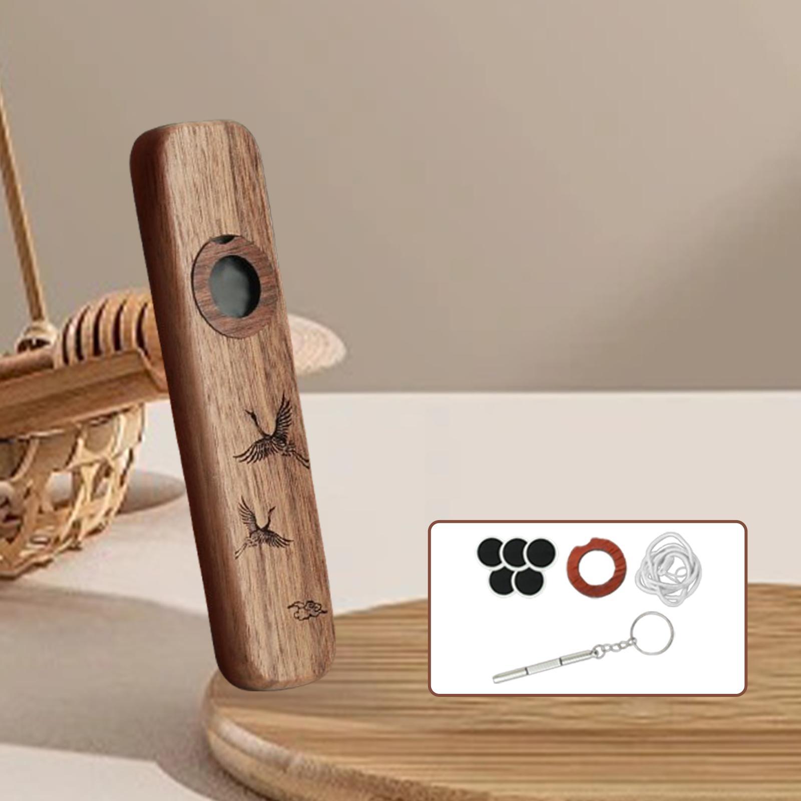 Musical Instrument Easy To Learn - เครื่องดนตรีพกพา ของขวัญสุดพิเศษ เรียนรู้ใช้ง่าย ขลุ่ยคาซูไม้ สำหรับการแสดงเดี่ยวและการเล่นประกอบ