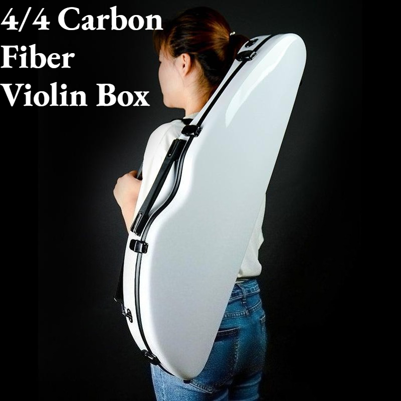 Violin Musical Instrument - กล่องไวโอลินคาร์บอนไฟเบอร์ 4/4 น้ำหนักเบา หนา ทนทานต่อการตกกระแทก พกพาสะดวก