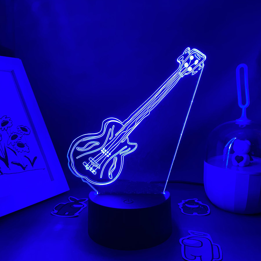 Musical Instrument No Touch - ไฟ LED 3 มิติ รูปทรงกีตาร์ ของขวัญสุดเท่สำหรับเพื่อน