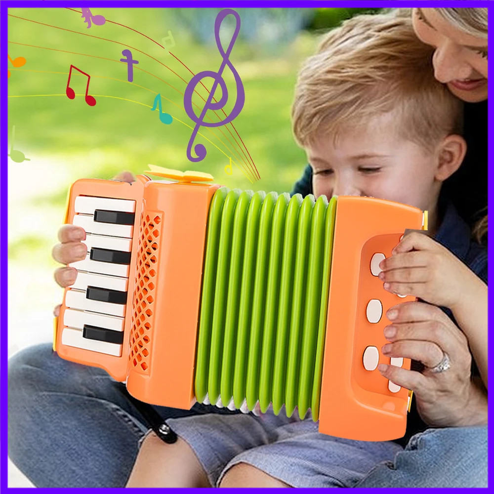Musical Instrument Drawing - ของเล่นเด็กแบบแอคคอร์เดียน 10 คีย์ 8 เบส เครื่องดนตรีเพื่อการศึกษาสำหรับเด็กวัยหัดเดิน