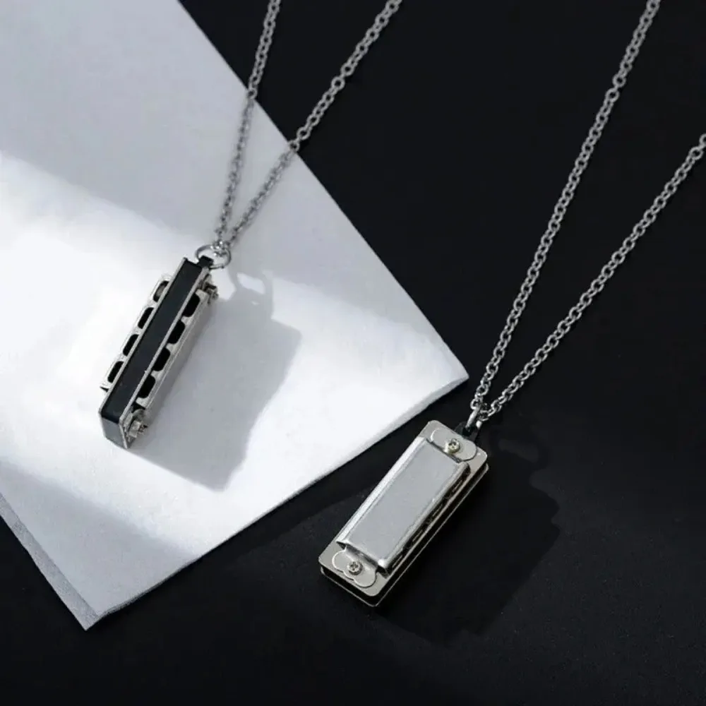 Musical Instrument You Blow - Mini Harmonica สร้อยคอผู้ชายและผู้หญิง Niche Design Sense