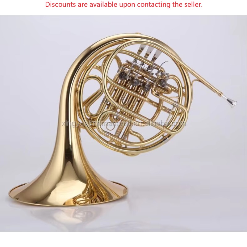 Musical Instrument French - เครื่องดนตรีเฟรนช์ฮอร์นแบบมืออาชีพ 4 คีย์ สองท่อ