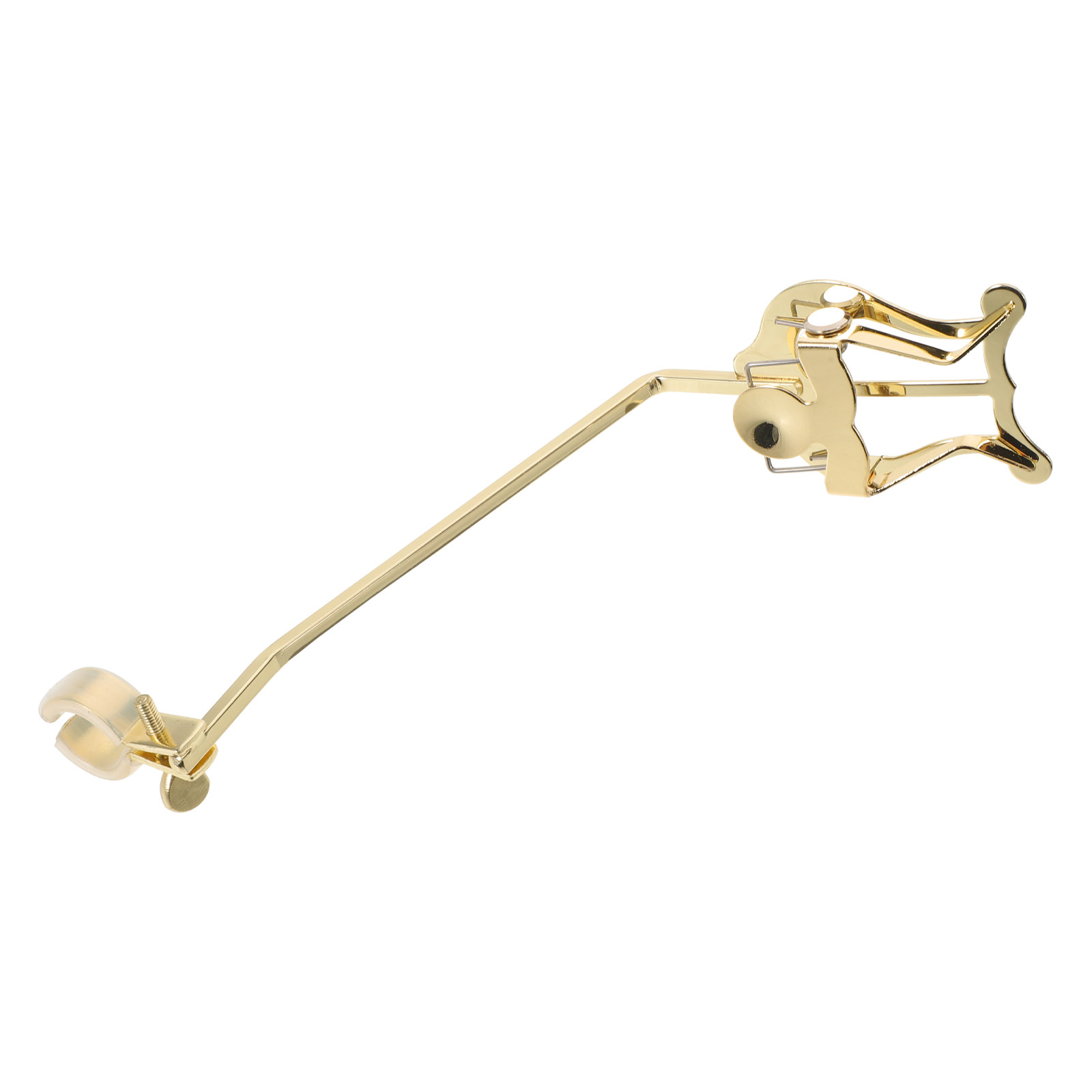 Musical Instrument French - ที่หนีบแผ่นโน้ตเพลงแบบหนีบติดสำหรับเฟรนช์ฮอร์น ทรัมเป็ต ฟลุต และเครื่องดนตรีลม ทำจากโลหะเคลือบเงา หมุนได้