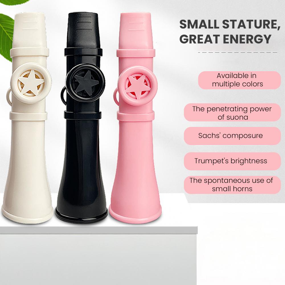 Musical Instrument Easy To Learn - คาซูพลาสติกขนาด 13.5 ซม. พร้อมสายคล้องคอ เรียนรู้ง่าย เครื่องดนตรีคาซูสำหรับผู้ใหญ่