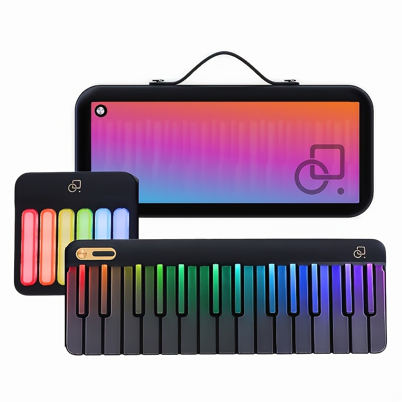 Musical Instrument Easy To Learn - เปียโนดิจิตอลอัจฉริยะ PopuPiano พร้อมไฟ LED ด้านหลัง: คีย์บอร์ดดนตรีแบบถอดประกอบได้