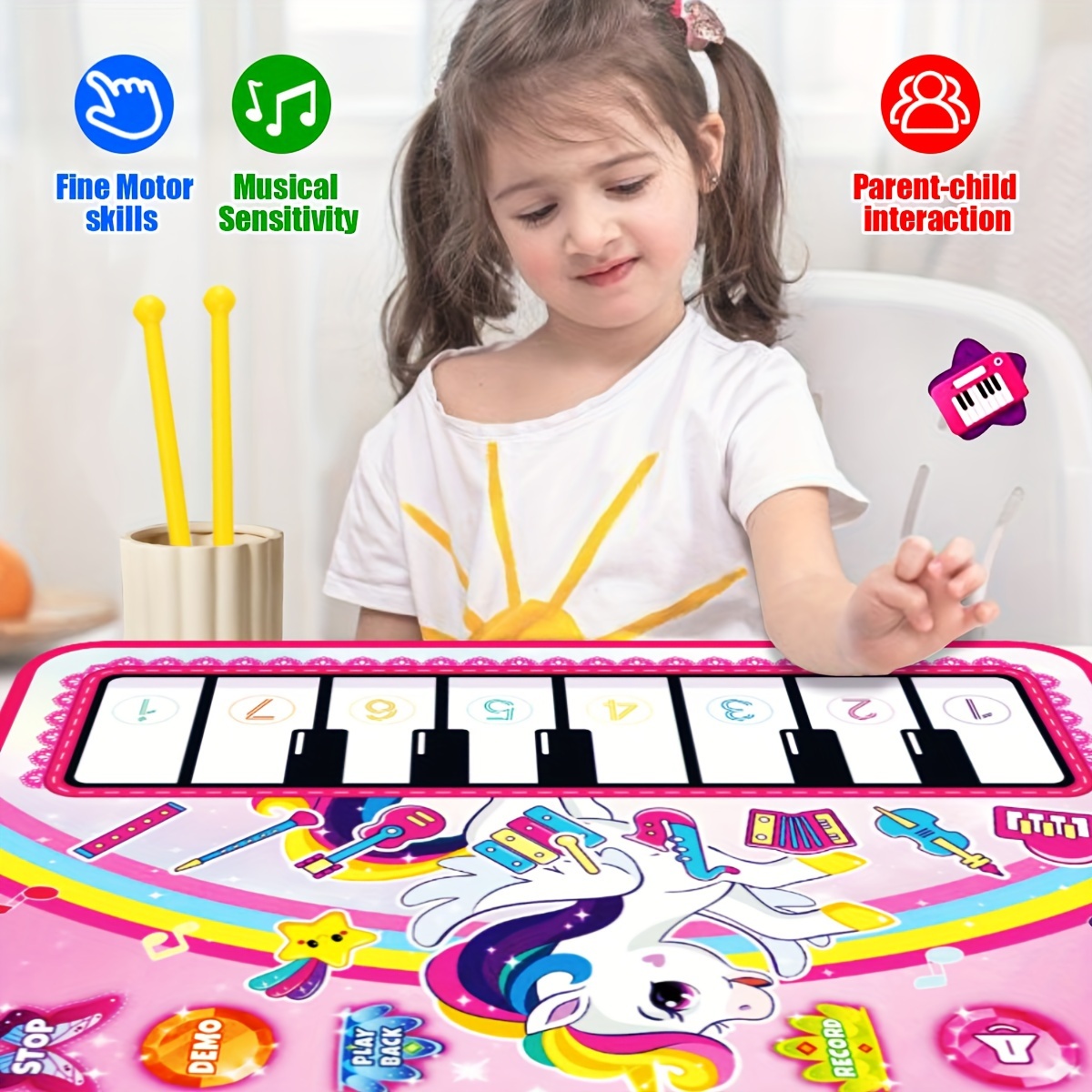 ไม้ตีระฆังคุณภาพพรีเมียม 1 คู่ - Musical Instrument Glockenspiel บทวิจารณ์และราคา
