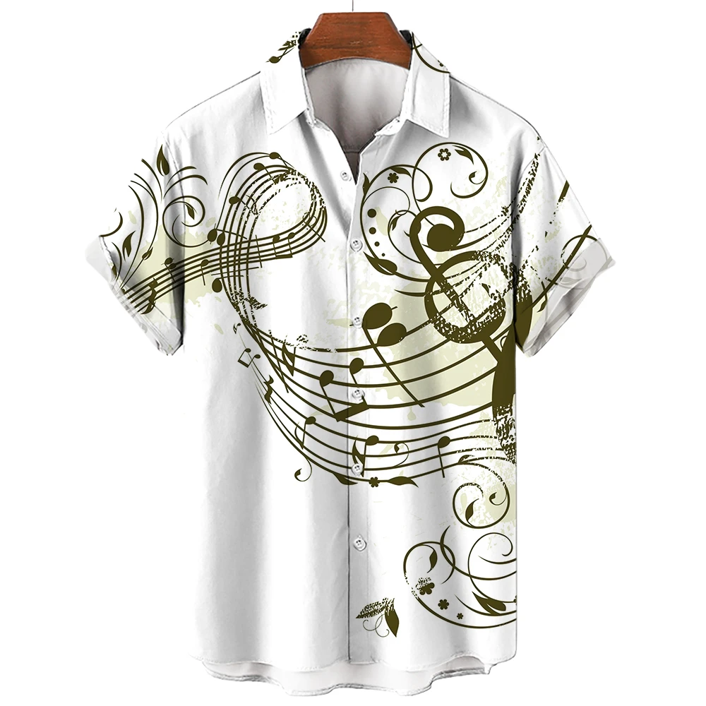 เสื้อเชิ้ตผู้ชายใหม่ 2026 แฟชั - Musical Instrument Symbols บทวิจารณ์และราคา
