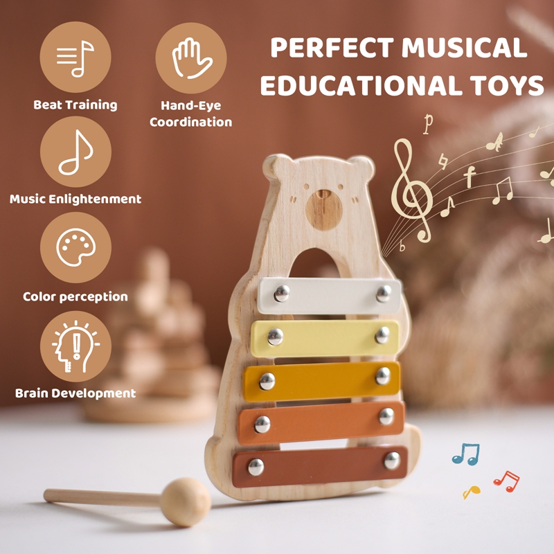 เครื่องดนตรีของเล่นสำหรับเด็กล - Musical Instrument Glockenspiel บทวิจารณ์และราคา