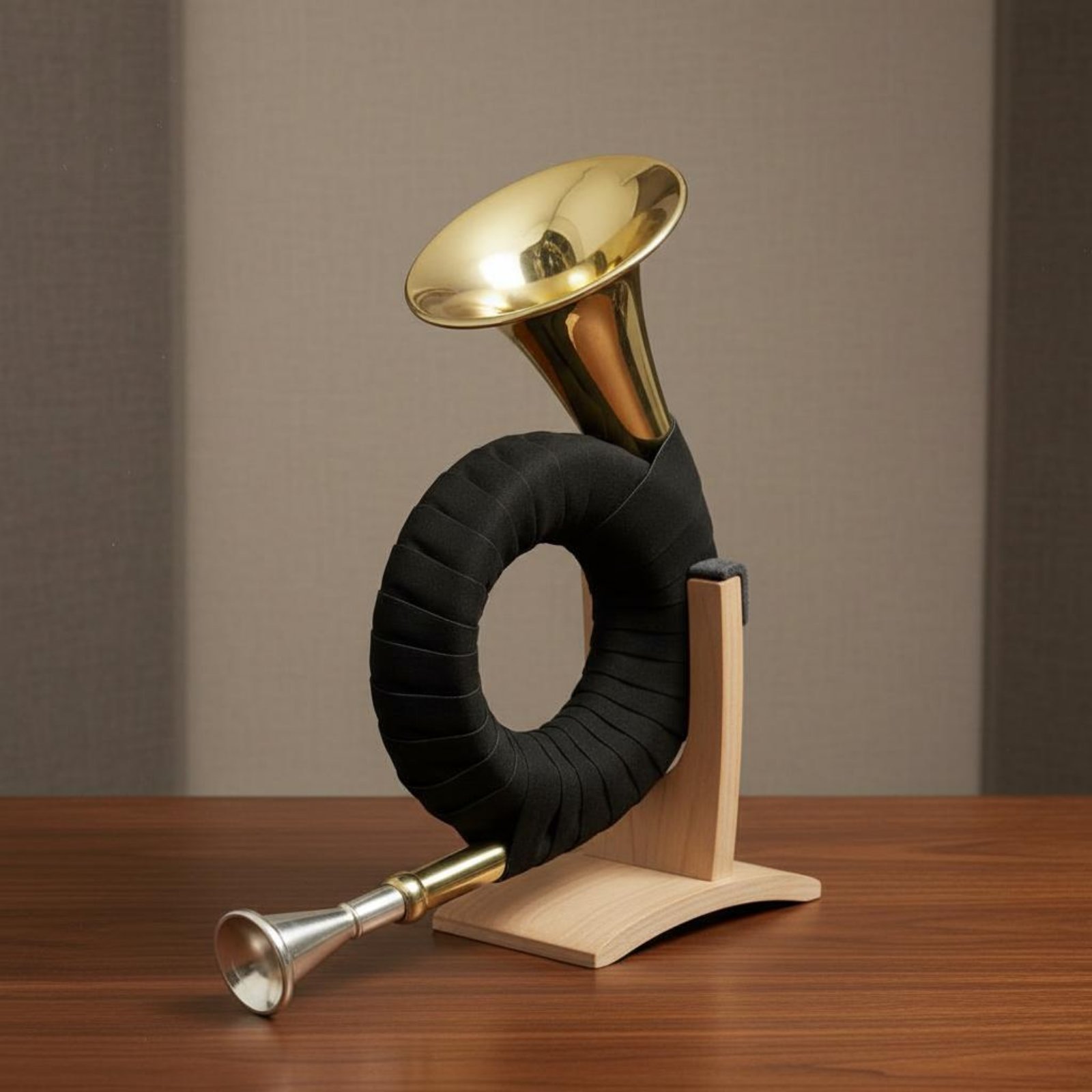 เครื่องดนตรีทองเหลือง Bb สีทอง - Musical Instrument French บทวิจารณ์และราคา