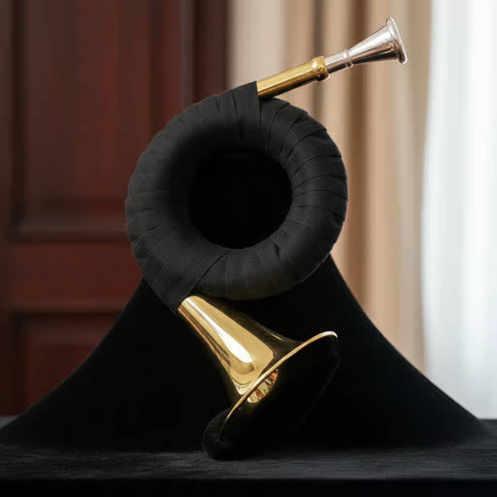 เครื่องดนตรีทองเหลือง Bb สีทอง - Musical Instrument French บทวิจารณ์และราคา