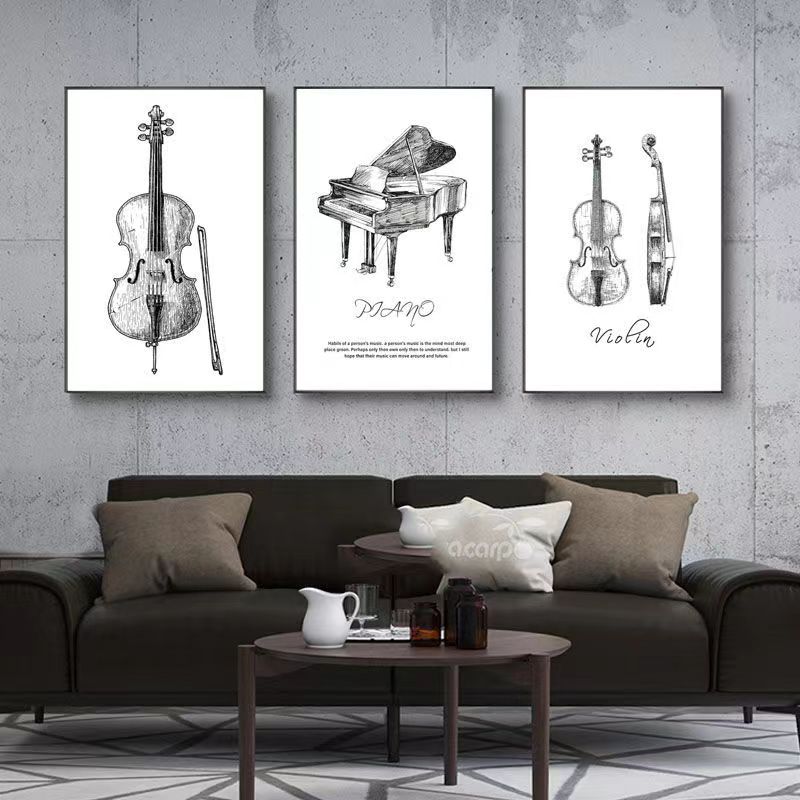 ภาพวาดผ้าใบโมเดิร์น Minimalist - Musical Instrument Manufacturers บทวิจารณ์และราคา