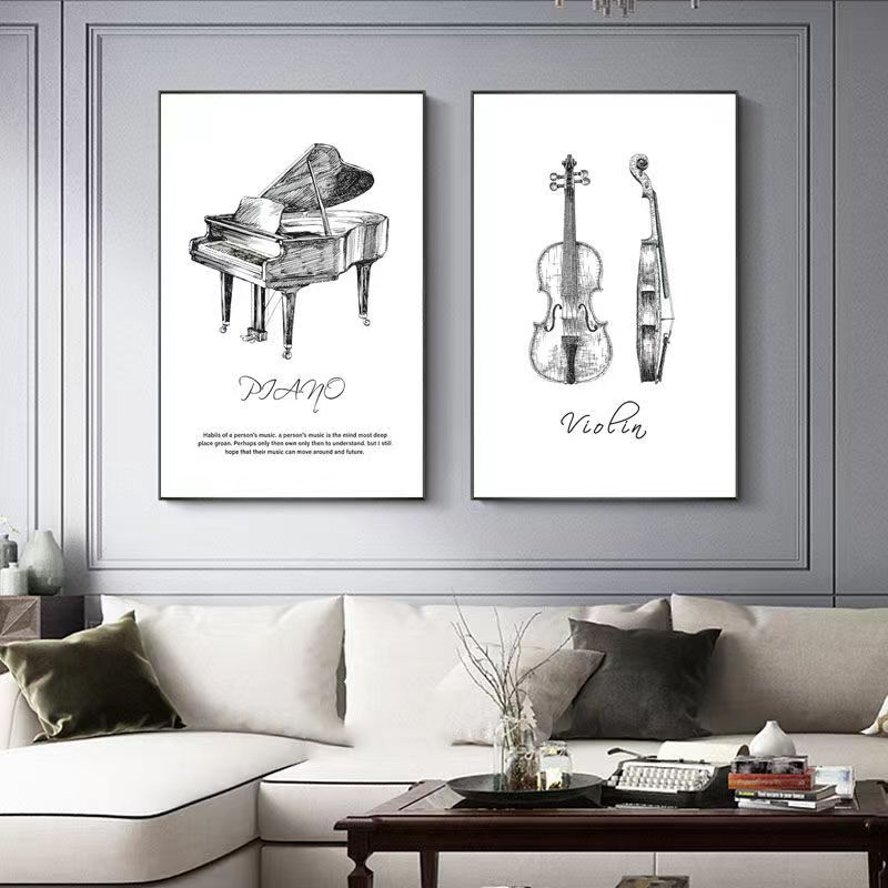 ภาพวาดผ้าใบโมเดิร์น Minimalist - Musical Instrument Manufacturers บทวิจารณ์และราคา