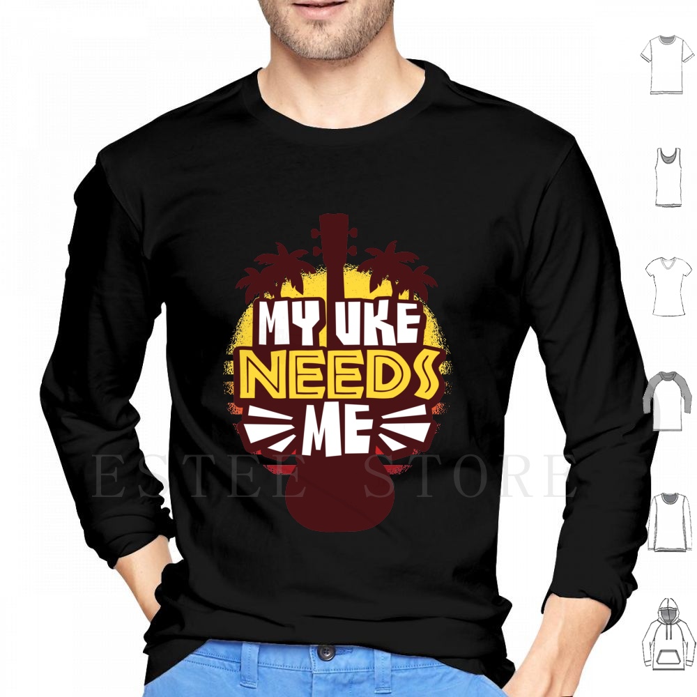 Ukulele Hoodies แขนยาว Ukulele - Musical Instrument Hawaii บทวิจารณ์และราคา