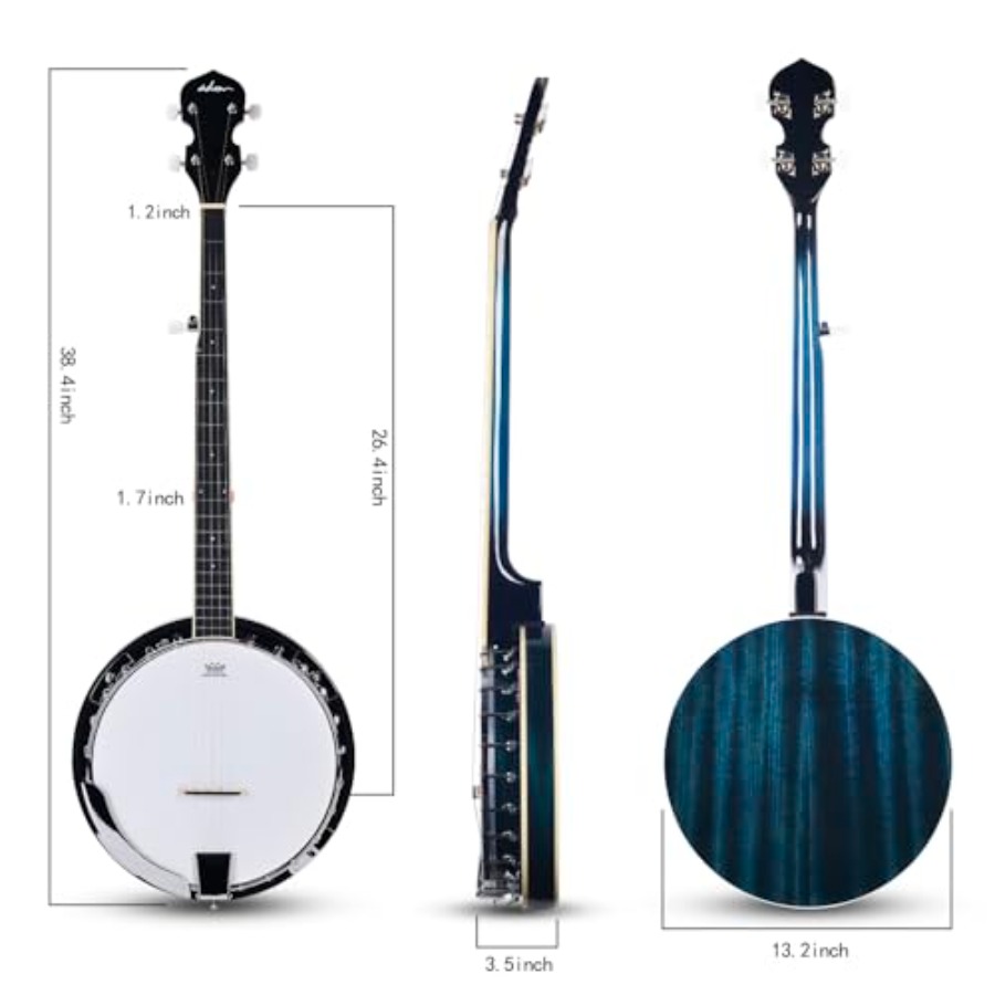 ชุดแบนโจ 5 สาย ขนาดมาตรฐาน 38  - Banjo 5 String Open บทวิจารณ์และราคา