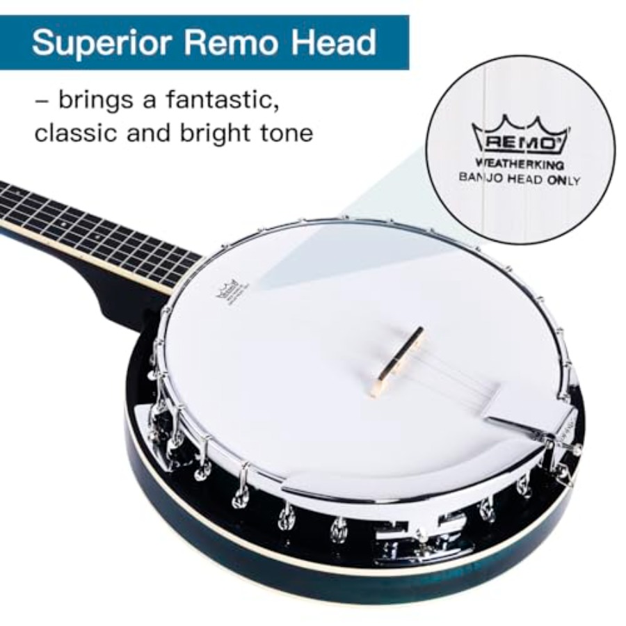 ชุดแบนโจ 5 สาย ขนาดมาตรฐาน 38  - Banjo 5 String Open บทวิจารณ์และราคา
