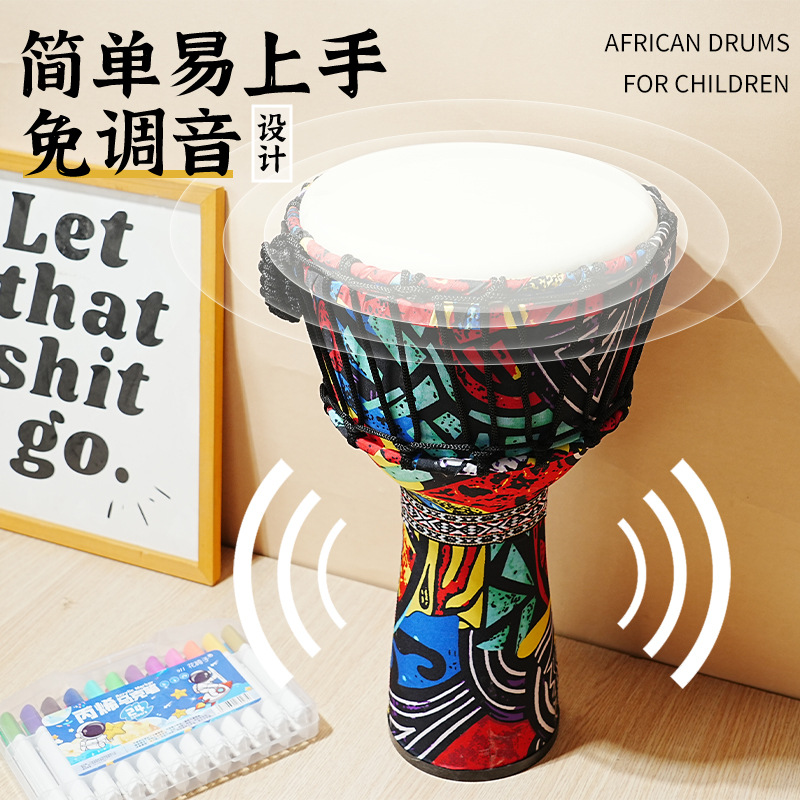 กลองแอฟริกัน PVC หนังแกะ ขนาด  - Musical Instrument With Hand บทวิจารณ์และราคา