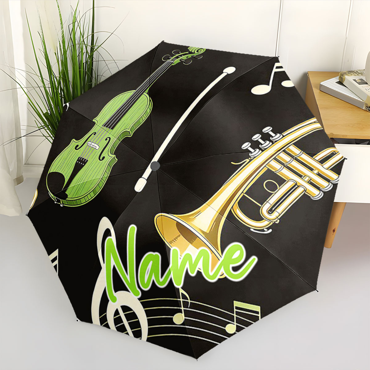 ร่มพับลายเครื่องดนตรีพร้อมชื่อ - Musical Instrument Name บทวิจารณ์และราคา