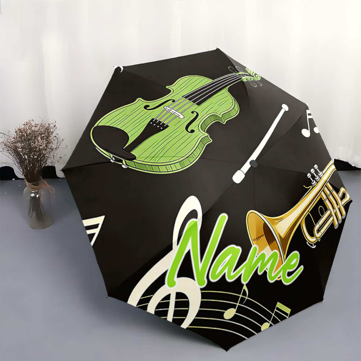 ร่มพับลายเครื่องดนตรีพร้อมชื่อ - Musical Instrument Name บทวิจารณ์และราคา